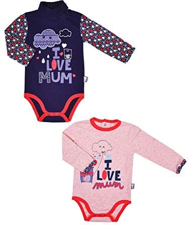 Petit Béguin Mummy Set di 2 body a maniche lunghe, taglia 6 mesi (68 cm)