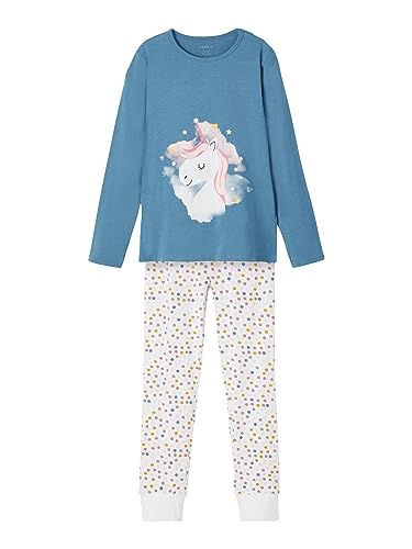 NAME IT Bambine e ragazze Nkfnightset Real Teal Unicorn Noos Set di pigiama ,Real Teal,158-164