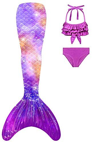 shepretty Coda di Sirena con Bikini per Bambina Set Bikini.,wpR6,150
