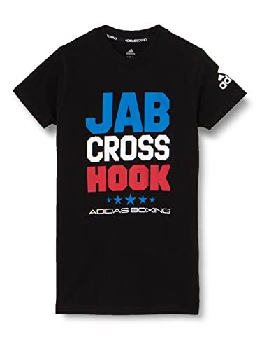 Adidas BOXING JCH T-SHIRT T-Shirt Unisex Bambini BlackWhite S
