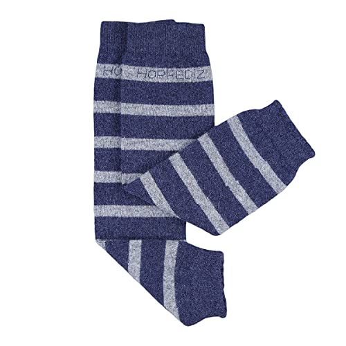 Hoppediz cashmere/lana merino Baby Leg Warmers (blu/grigio)