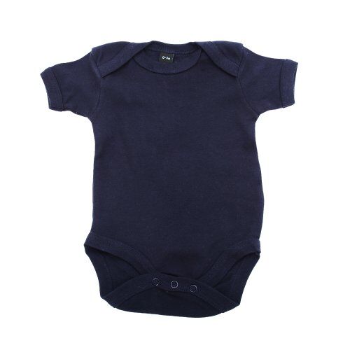 Babybugz Body per Neonato Manica Corta in Vari Colori Disponibili (0-3 mesi) (Blu navy)