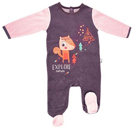 Petit Béguin Pigiama bambino Velluto Prugna Nocciola – Taglia – 24 mesi (92 cm)