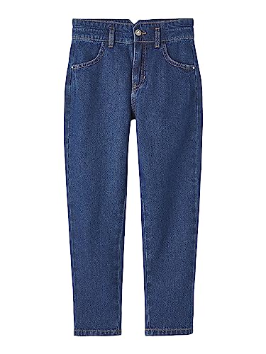 NAME IT Nkfbella Hw Mom An Jeans 1092-do Noos, Jeans Bambine e ragazze, Denim Blu Scuro, 128