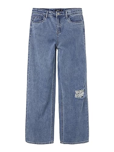 NAME IT Nlfnoizza Dnm Hw Straight Pant Noos, Jeans Bambine e ragazze, Blu (Medium Blue Denim), 146
