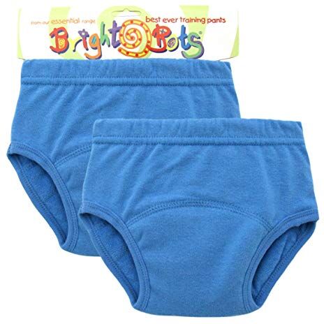 Bright Bots Riutilizzabili Potty Training Pantaloni da Allenamento (Confezione Doppia, Blu Medio, Extra Large, Circa 30-36 Mesi)