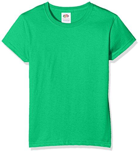 Fruit of the Loom Ss079b, T-Shirt Bambina, Colore Verde (Kelly Green), Taglia 14-15 Anni