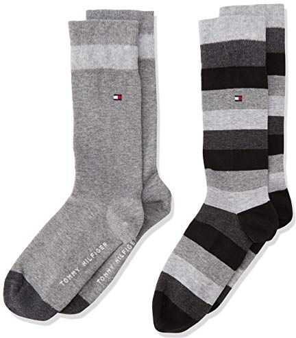 Tommy Hilfiger Clssc Sock 354009001 Calzini, Nero (Black), 31-34 Unisex Bambini e ragazzi (Pacco da 2)