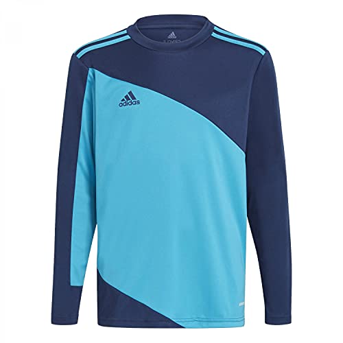Adidas Squadra 21 Goalkeeper Long Sleeve Jersey, Maglia Lunga Bambini e Ragazzi, Team Navy Blue/Bold Aqua, 128