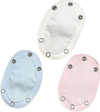 ACYDSR 3 Pezzi Estensore Per Gilete, Estensore Per Vestiti Per Bambini, Estensore Per Tutina Per Neonato, Cotton Baby Pagliaccetti Crotch Extenter, Estensore Per Cavallo Per Tuta, Unisex (Blu/Bianco/Rosa)