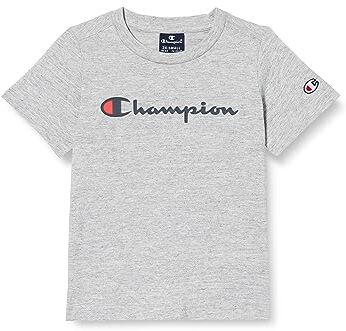 Champion Legacy Legacy American Classics B S-S Crewneck T-Shirt, Grigio Melange, 7-8 Anni Bambino FW23