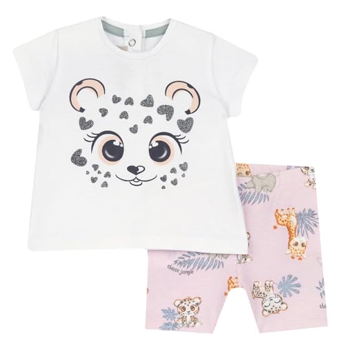 Chicco Completo 2 Pezzi T-Shirt E Leggings, Bambine e ragazze, Rosa, 3 mesi