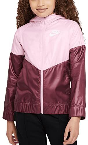 Nike Giacca da Ragazza con Cappuccio Windrunner Rosa Taglia L (146-156 CM) Codice DB8521-663