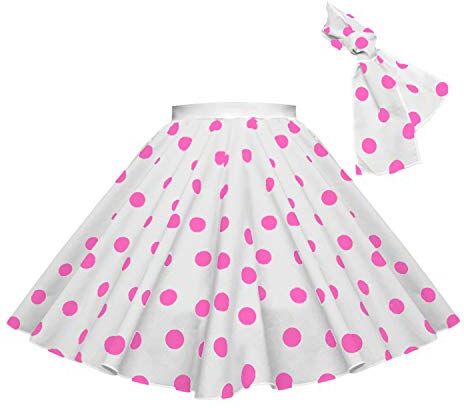 Mums Essentials Gonna a pois da bambina, tipo Rock n Roll, stile anni ‘50-‘60 blu White & pink spot