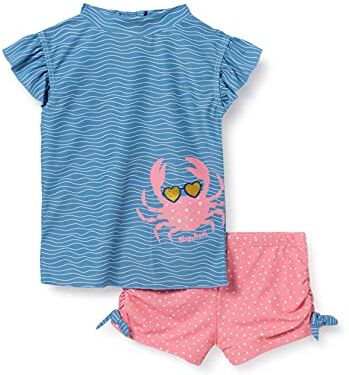 Playshoes Set da bagno con protezione UV, Maglietta da bagno in due pezzi, pantaloncini da bagno, costumi da bagno Unisex Bambini e ragazzi, Cancro, 110/116