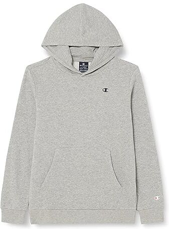 Champion Legacy Legacy Basics B Ultralight Powerblend Fleece Felpa con Cappuccio, Grigio Melange Chiaro, 7-8 Anni Bambino FW23