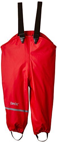 CareTec Rain Overall PU w/o fleece, Pantaloni Impermeabili Bambine e ragazze, Rosso Red (402), 104
