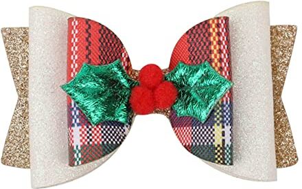 BAFFII Archi di Natale, Bambino HairGrips Headwear 3 "Glitter Capelli clip Capelli natalizi Capelli Accessori Perni for neonate Cartoon DuckBill Clips,Decorazioni Della Ghirlanda (Colore : 8)