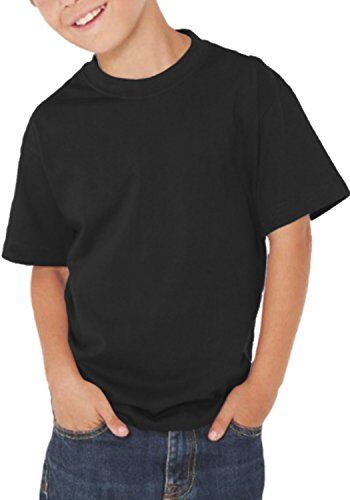 Fermento Italia Maglietta T-Shirt Bimbo Bimba 100% Cotone 150 Grammi JHK MOD. TSRB TSRK 150 (5-6 Anni, Nero)