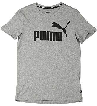 Puma Ess Logo Tee B, Maglietta Unisex – Bambini, Grigio (Medium Grey Heather), 104