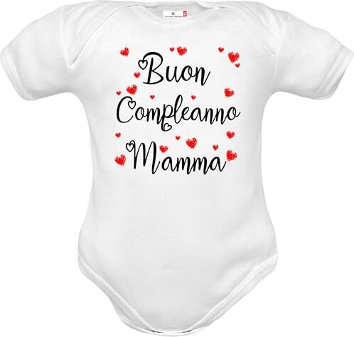 Corredino Neonato body neonato originali simpatici divertenti con frase mamma e papà. idea regalo nascita compleanno e festa della mamma (complanno mamma manica corta, 18: 18-24 mesi)