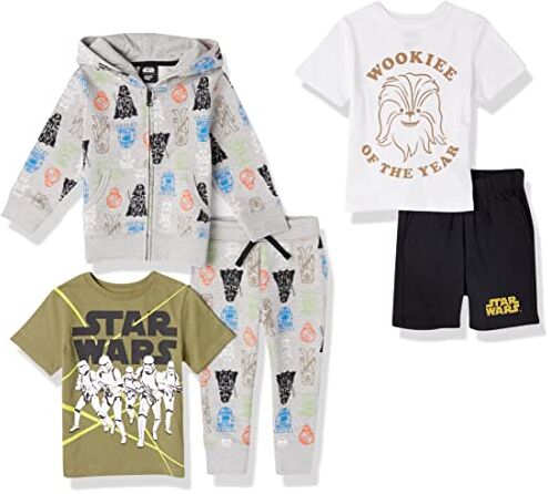 Amazon Essentials Disney   Marvel   Star Wars Completi (in precedenza Spotted Zebra) Bambini e Ragazzi, Pacco da 5, Star Wars Wookiee, 6-7 Anni