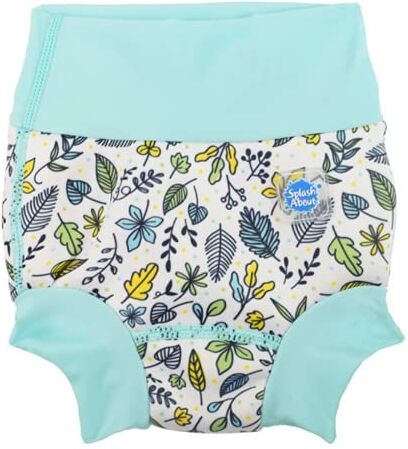 Splash About Happy Nappy Pannolino da Nuoto Riutilizzabile, Fallen Leaves, 0-3 Mesi