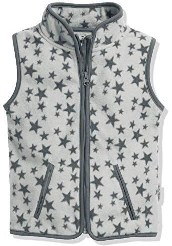 Playshoes Gilet in pile, Piano da esterno Unisex Bambini e ragazzi, stelle grigie, 128