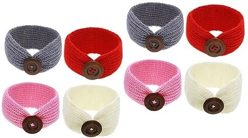 Toyvian 8 Pz Per Bambini in Maglia Turbante Largo Per Bambini Per Neonato Fasce Per Bambini Fasce Per Bambina Bambino Maglieria Infantile Cappello Autunno e Inverno