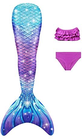 shepretty Coda di Sirena con Bikini per Bambina Set Bikini.,wpG5+74,150