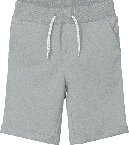 NAME IT Nkmvermo Long Swe Shorts Unb F Noos, Pantaloncini Bambini e ragazzi, Grigio (Grey Melange), 110