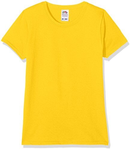 Fruit of the Loom Valueweight, T-Shirt Bambina, Giallo (Sunflower 34), 12-13 anni (Dimensioni Produttore:34)