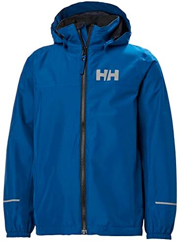 Helly Hansen Unisex Bambini Junior Juell Rain Jacket, Blu, 12