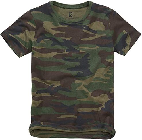 Brandit Kids T-Shirt, T-shirt Unisex Bambini e Ragazzi, Multicolore (Woodland), M 134