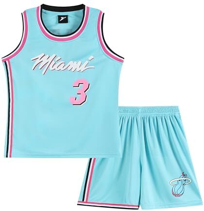 Huniam Magliette e Pantaloncini da Basket, Senza Maniche Maglia Completo Basket Bambino, Completo Pallacanestro Ragazzo 2 Pezzi per Bambini (Blu, 12-14 Anni)