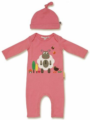 Olive & Moss Olive Moss &-LAMB-PINK-Tuta PS1, lori, l'agnello, colore: rosa, 0-6 mesi