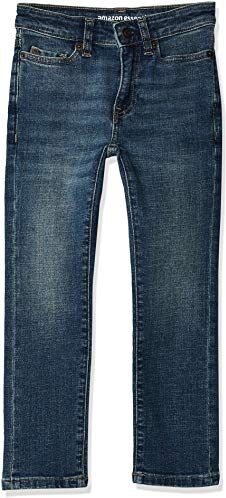 Amazon Essentials Jeans Slim Elasticizzati Bambini e Ragazzi, delavé Medio, 11 Anni