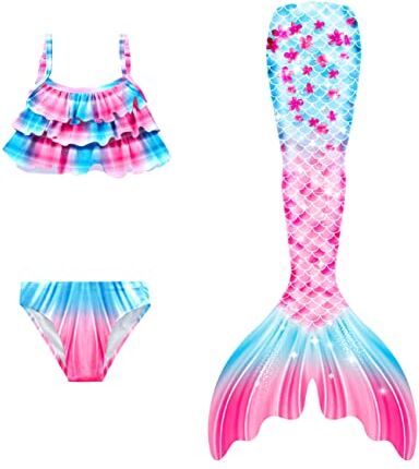 shepretty Coda di Sirena con Bikini per Bambina Set Bikini,wpM8,110