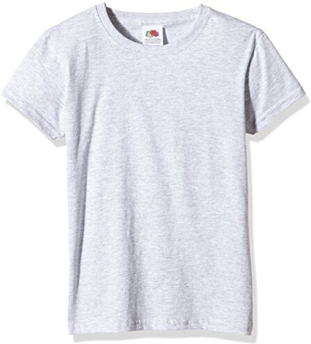 Fruit of the Loom Valueweight, T-Shirt Bambina, Grigio (Heather Grey 94), 3-4 anni (Dimensioni Produttore: 22)