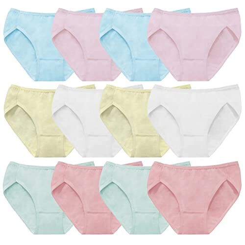 Anntry Bambine 12 Pezzi Slip Morbidi Bambini Confortevoli Biancheria Intima di Cotone Mutandine Assortiti 2-12 Anni