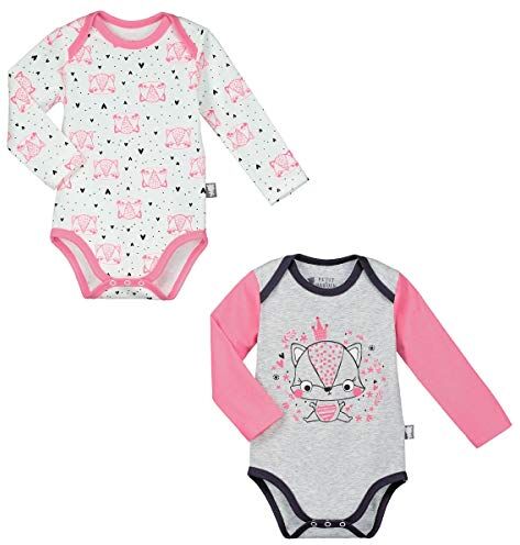 Petit Béguin Set di 2 body a maniche lunghe Bambino Ragazza Piccola Regina – Taglia – 24 mesi (92 cm)