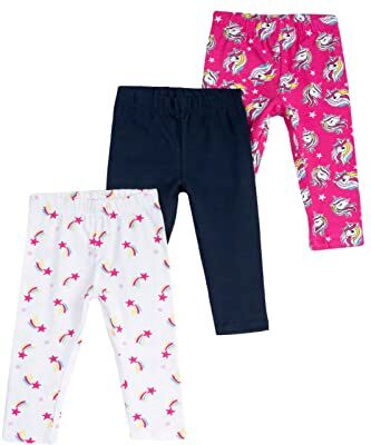 Chicco Set di Leggings stile capri in cotone, Pantaloni sportivi Bambine e ragazze, Bianco, 5 anni (pacco da 3)