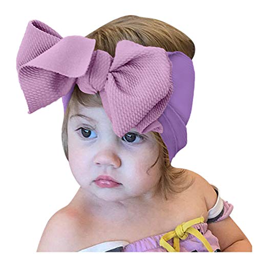 MRXFN forcina Fascia for capelli 1PC Copricapo for bambina infantile Fascia for capelli Bowknot Accessorio elasticizzato for bambini (Color : Purple, Size : Taille unique)