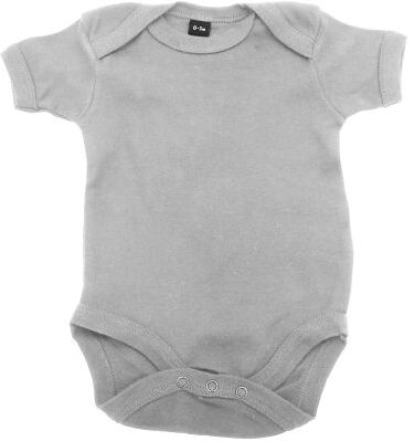 Babybugz Body per Neonato Manica Corta in Vari Colori Disponibili (0-3 mesi) (Grigio)