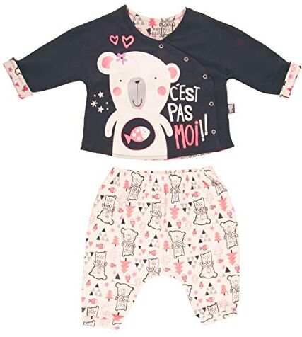 Petit Béguin Insieme Bambino Ragazza Gilet doppio spessore + Sarouel lovebear – Taglia – 24 mesi (92 cm)