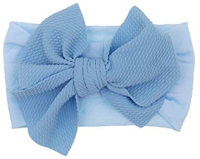 MRXFN forcina Fascia for capelli 1PC Copricapo for bambina infantile Fascia for capelli Bowknot Accessorio elasticizzato for bambini (Color : Light blue, Size : Taille unique)