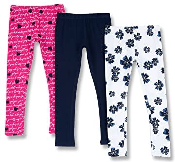 Chicco Set di Leggings in cotone, Pantaloni sportivi Bambine e ragazze, Blu, 18 mesi (pacco da 3)