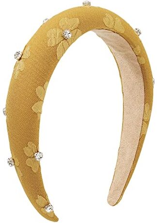 KHYYHA Fasce for capelli alla moda for donne Fasce for capelli for ragazze Cerchietti for capelli con perle a nodo alto for lo yoga casual (Color : Yellow, Size : Einheitsgr��e)