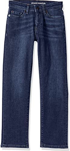 Amazon Essentials Jeans Normali dal Taglio Dritto Bambini e Ragazzi, delavé Scuro, 6 Anni Plus