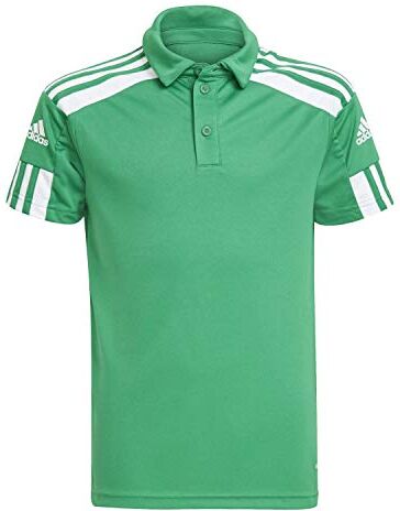 Adidas SQ21 Polo Y, Unisex-Bambini, Team Green/White, 14 Anni